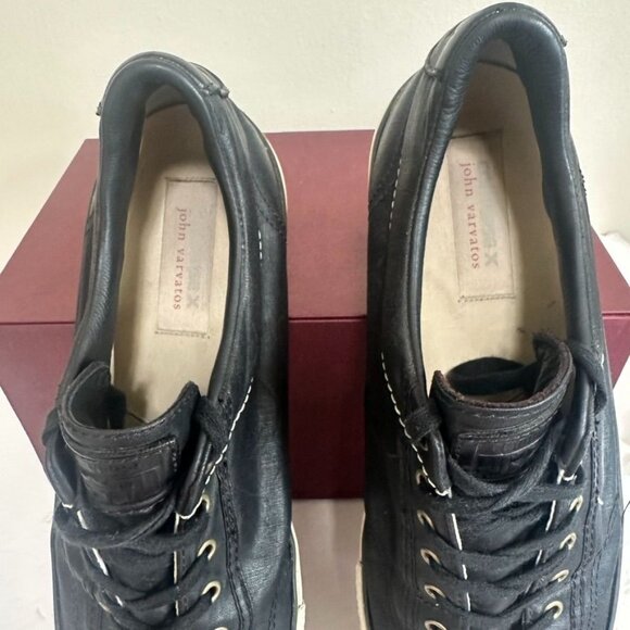 Converse John Varvatos All Star Low Top Sneakers Black Leather Size US Mens 11 - Picture 8 of 13